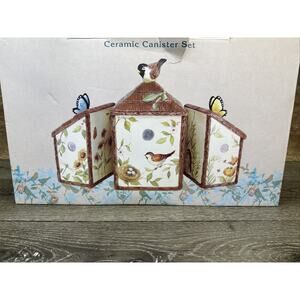 Nesting Garden by Susan Winget, Cracker Barrel Canister Set(3) Cookie Jar